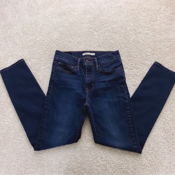 LEVI STRAUSS Blue Jean Denim Slimming Skinny Pants Jeans Size 28 - Picture 2 of 8